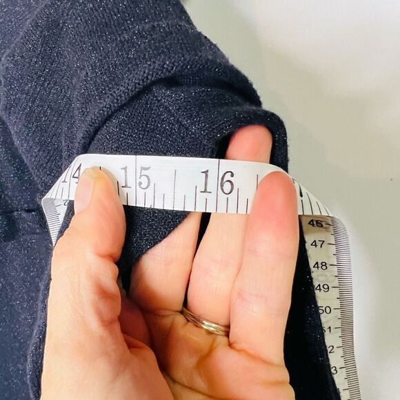 Lilly Pulitzer Black Sparkle Long Sleeve Cold Shoulder Shirt Top - Picture 7 of 7